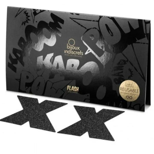 BIJOUX - INDISCRETS PEZONERAS FLASH CRUZ NEGRO - Nuvica