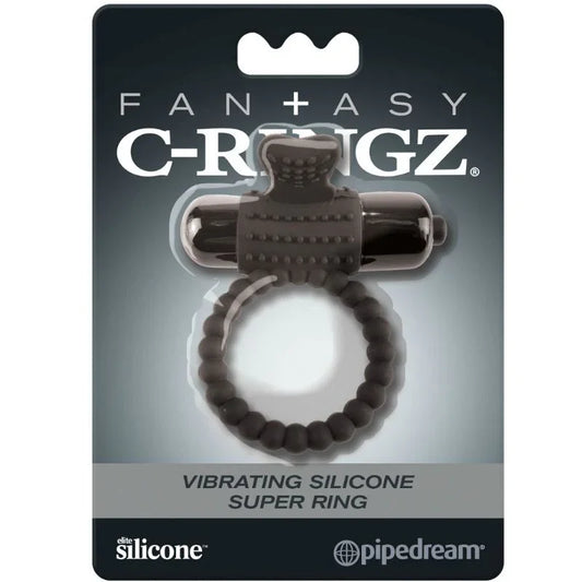 FANTASY C-RINGZ - ANILLO VIBRADOR DE SILICONA NEGRO - Nuvica