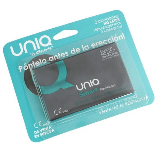 UNIQ - SMART PRESERVATIVOS PRE-ERECCIÓN SIN LATEX 3 UNIDADES - Nuvica