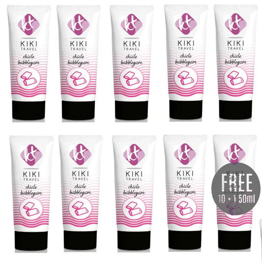 KIKÍ TRAVEL - LUBRICANTE SABOR A CHICLE 50ML 10 + 1 GRATIS - Nuvica