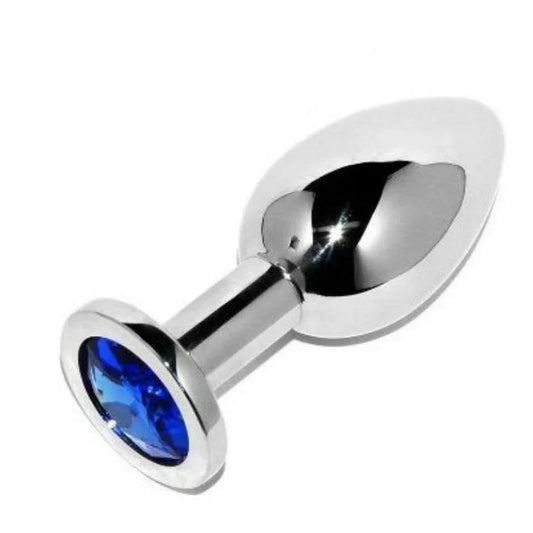 METAL HARD - ANAL PLUG DIAMOND BLUE SMALL 5.71CM - Nuvica