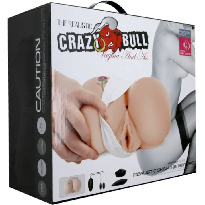 CRAZY BULL - VAGINA Y ANO CON TATUAJE REALÍSTICOS CON VIBRACIÓN - Nuvica