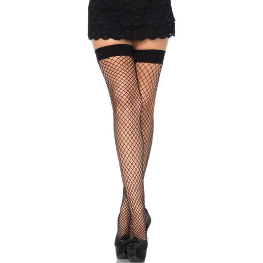 LEG AVENUE - MEDIAS EN RED NEGRAS TALLA ÚNICA - Nuvica
