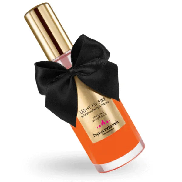 BIJOUX - ACEITE MASAJE EFECTO CALOR AROMA FRESA - Nuvica
