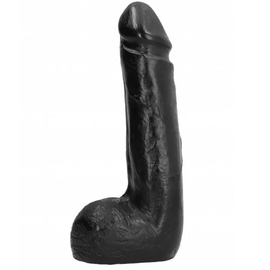 ALL BLACK - DILDO REALÍSTICO NEGRO SUAVE 20 CM - Nuvica