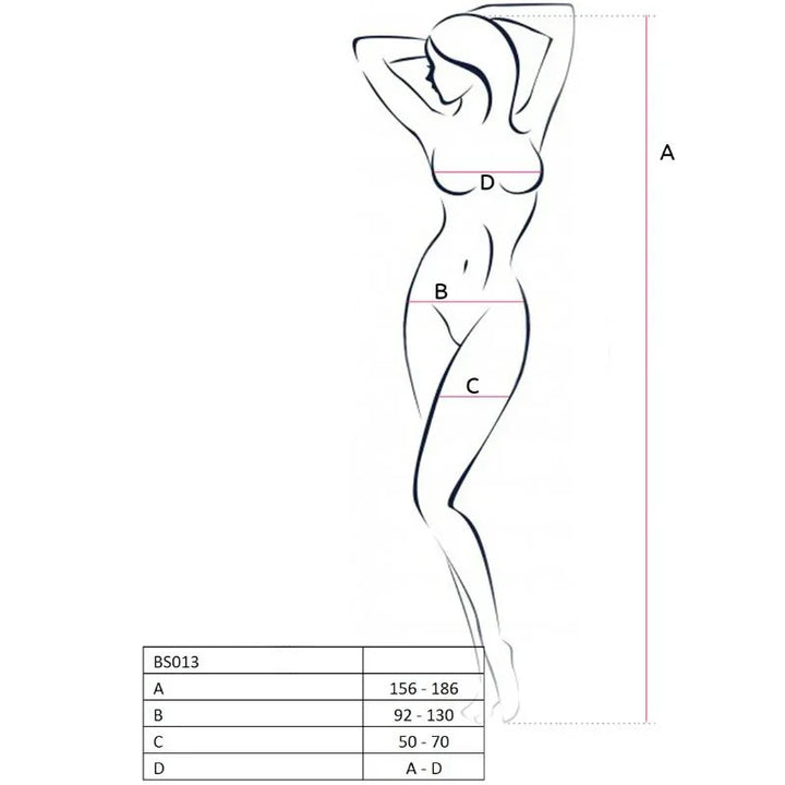 PASSION - WOMAN BS013 BODYSTOCKING ROJO TALLA ÚNICA - Nuvica
