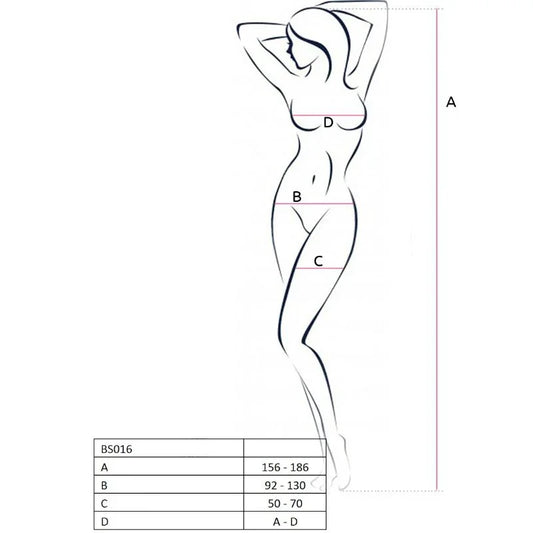 PASSION - WOMAN BS016 BODYSTOCKING ROJO TALLA ÚNICA - Nuvica