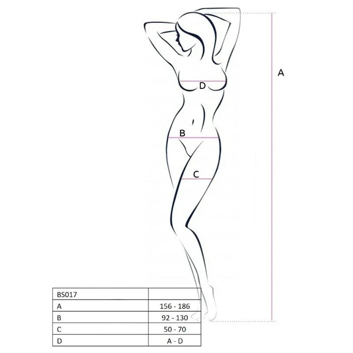 PASSION - WOMAN BS017 BODYSTOCKING NEGRO TALLA ÚNICA - Nuvica