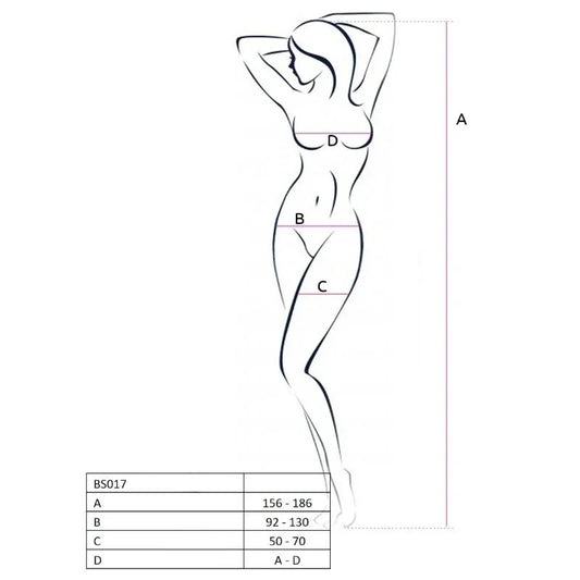 PASSION - WOMAN BS017 BODYSTOCKING BLANCO TALLA ÚNICA - Nuvica