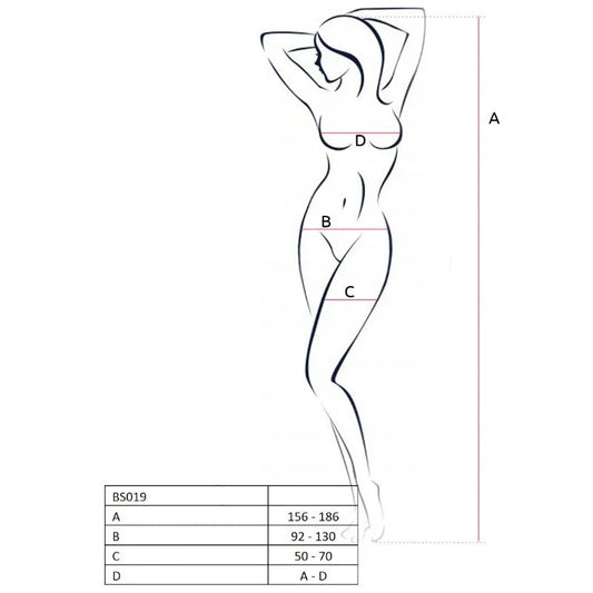 PASSION - WOMAN BS019 BODYSTOCKING NEGRO TALLA ÚNICA - Nuvica