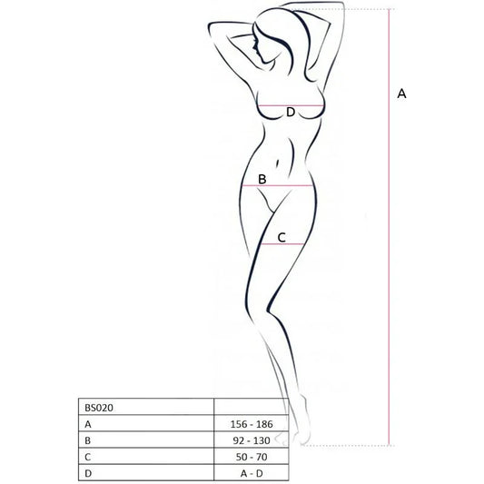 PASSION - WOMAN BS020 BODYSTOCKING NEGRO TALLA ÚNICA - Nuvica