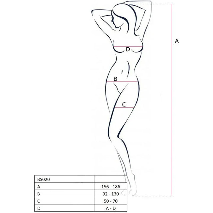 PASSION - WOMAN BS020 BODYSTOCKING NEGRO TALLA ÚNICA - Nuvica