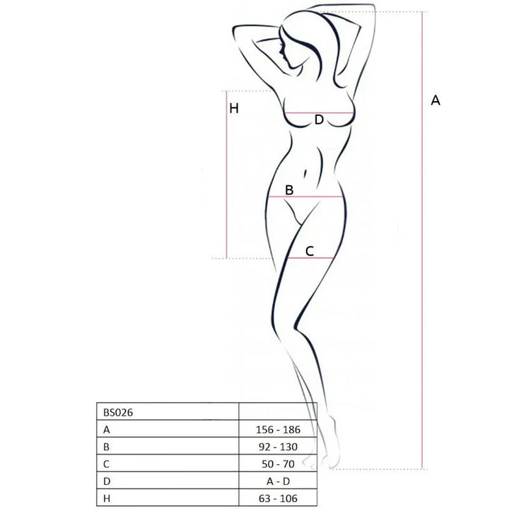 PASSION - WOMAN BS026 BODYSTOCKING ESTILO VESTIDO NEGRO TALLA ÚNICA - Nuvica