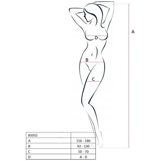 PASSION - WOMAN BS032 BODYSTOCKING ROJO TALLA ÚNICA - Nuvica