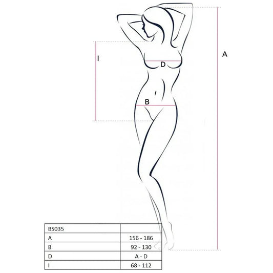 PASSION - WOMAN BS035 BODYSTOCKING ROJO TALLA ÚNICA - Nuvica