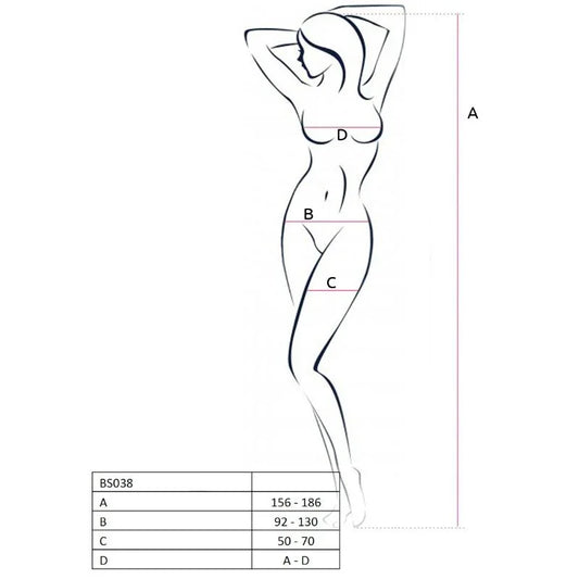 PASSION - WOMAN BS038 BODYSTOCKING ROJO TALLA ÚNICA - Nuvica