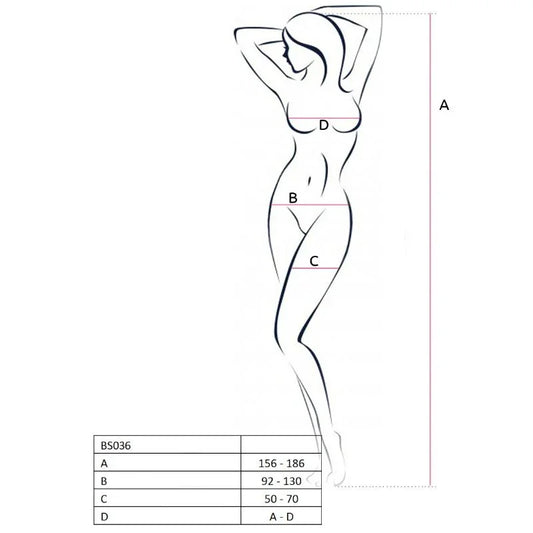 PASSION - WOMAN BS036 BODYSTOCKING ROJO TALLA ÚNICA - Nuvica