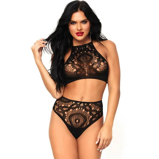 LEG AVENUE - SET 2 PIEZAS TOP Y PANTIES M/L - Nuvica