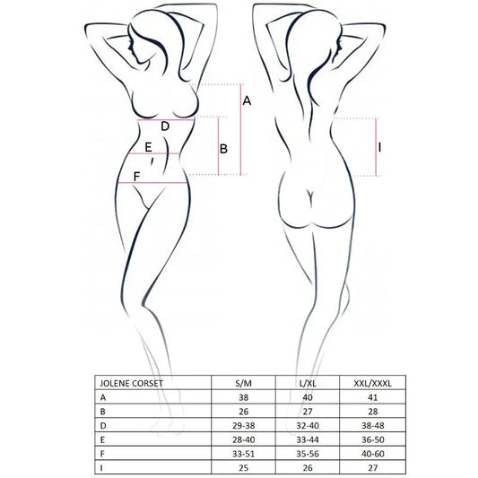 PASSION - WOMAN JOLENE CORSET NEGRO TALLA S/M - Nuvica