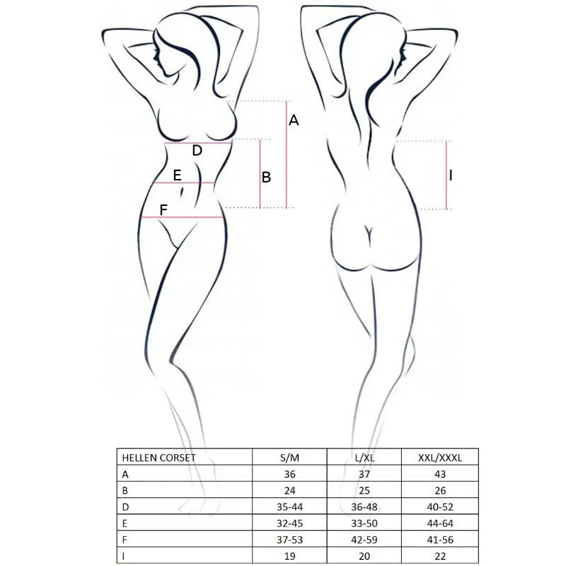 PASSION - WOMAN HELLEN CORSET NEGRO TALLA S/M - Nuvica
