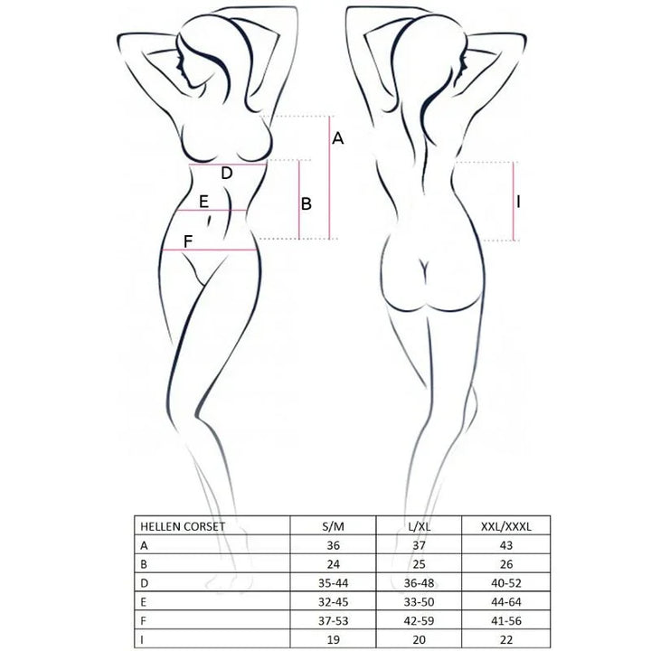 PASSION - WOMAN HELLEN CORSET NEGRO TALLA S/M - Nuvica