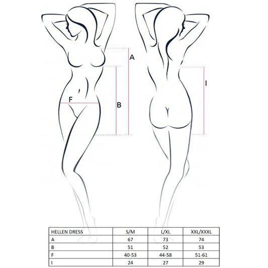 PASSION - WOMAN HELLEN VESTIDO Y TANGA TALLA S/M - Nuvica