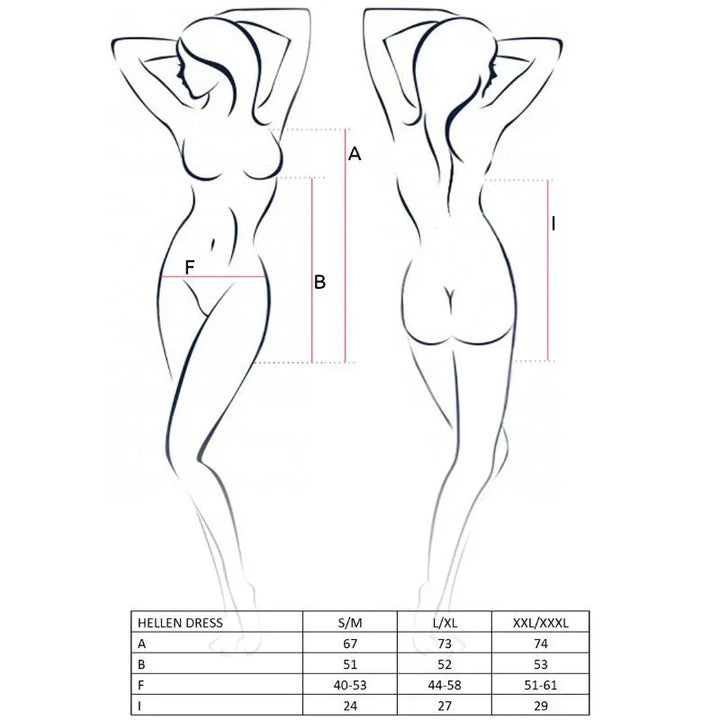 PASSION - WOMAN HELLEN VESTIDO Y TANGA TALLA S/M - Nuvica