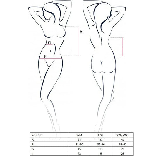 PASSION - WOMAN ZOE SET TALLA S/M - Nuvica