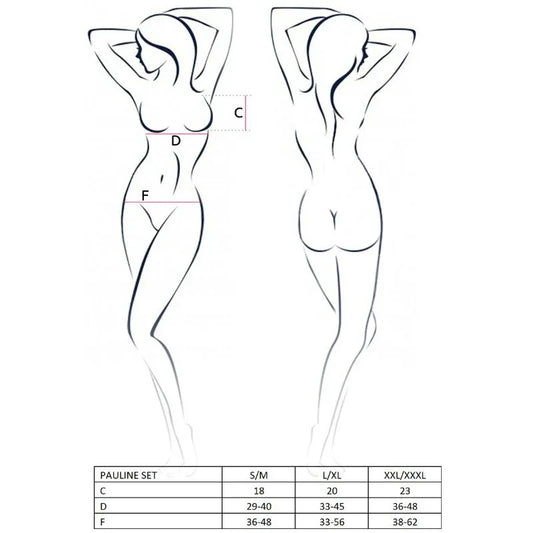 PASSION - WOMAN PAULINE SET 3 PIEZAS TALLA S/M - Nuvica