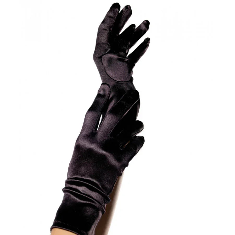 LEG AVENUE - GUANTES SATIN NEGRO - Nuvica