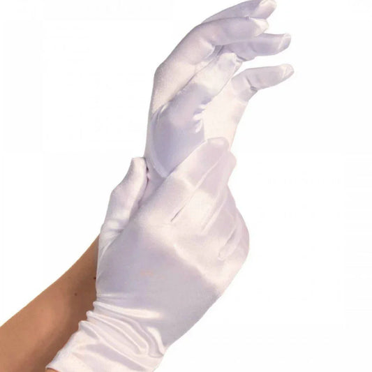 LEG AVENUE - GUANTES SATIN BLANCO - Nuvica