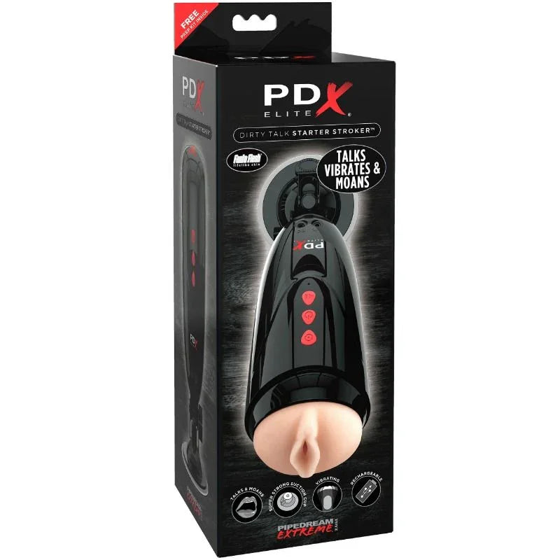 PDX ELITE - DIRTY TALK STARTER STROKER MASTURBADOR VAGINA - Nuvica