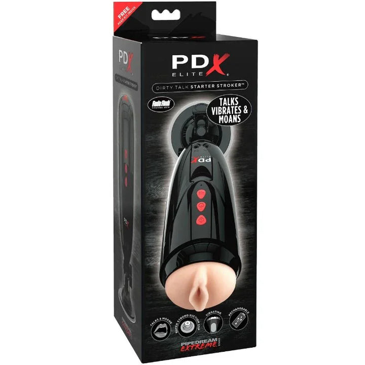 PDX ELITE - DIRTY TALK STARTER STROKER MASTURBADOR VAGINA - Nuvica