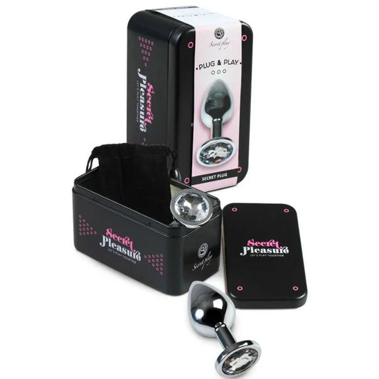 SECRETPLAY - PLUG ANAL ALUMINIO TRANSPARENTE 8 CM - Nuvica
