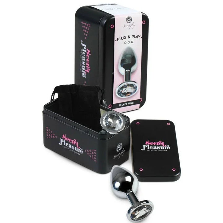 SECRETPLAY - PLUG ANAL ALUMINIO TRANSPARENTE 8 CM - Nuvica