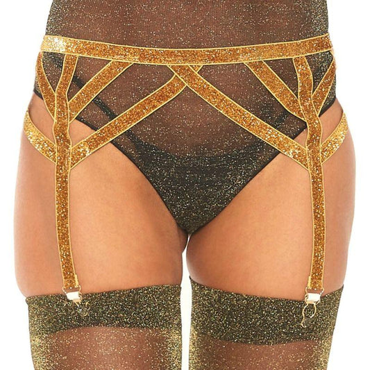 LEG AVENUE - LIGUERO LUREX DORADO TALLA ÚNICA - Nuvica