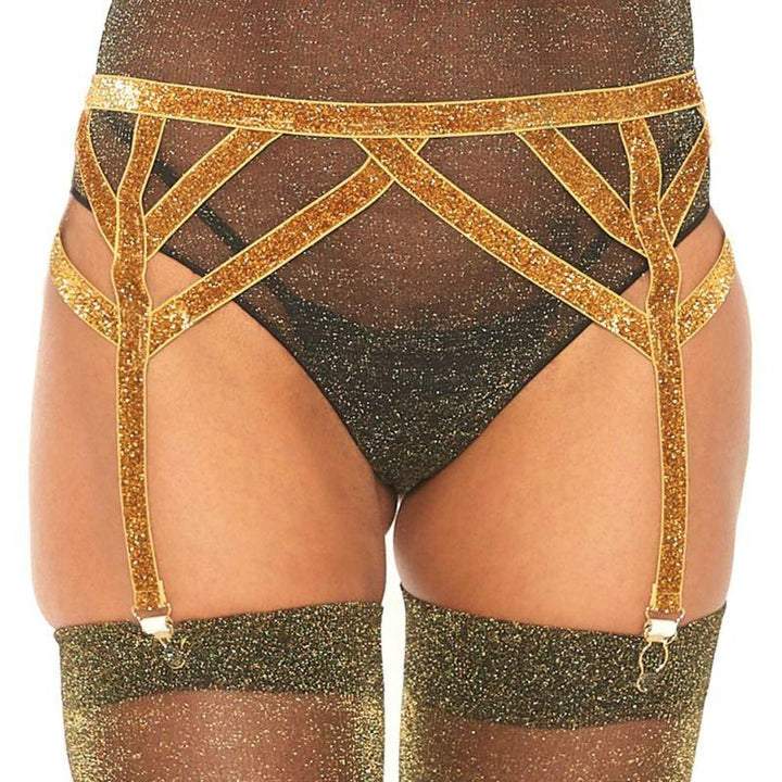 LEG AVENUE - LIGUERO LUREX DORADO TALLA ÚNICA - Nuvica