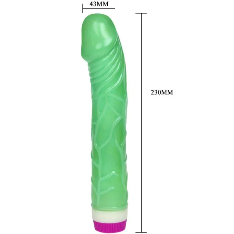 BAILE - WAVES OF PLEASURE VIBRADOR 23 CM VERDE - Nuvica
