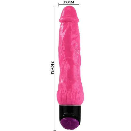 BAILE - COLORFUL SEX VIBRADOR REALÍSTICO ROSA 24 CM - Nuvica
