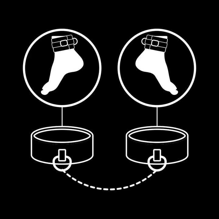 FETISH SUBMISSIVE - ESPOSAS TOBILLOS CUERO VEGANO CON FORRO DE NEOPRENO - Nuvica