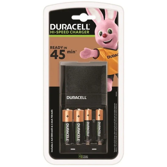 DURACELL - CARGADOR RAPIDO 45MIN. + 2xAA 1700mAh + 2xAAA 750mAh - Nuvica