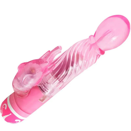 BAILE - VIBRADOR MULTIVELOCIDAD CON ESTIMULADOR ROSA - Nuvica