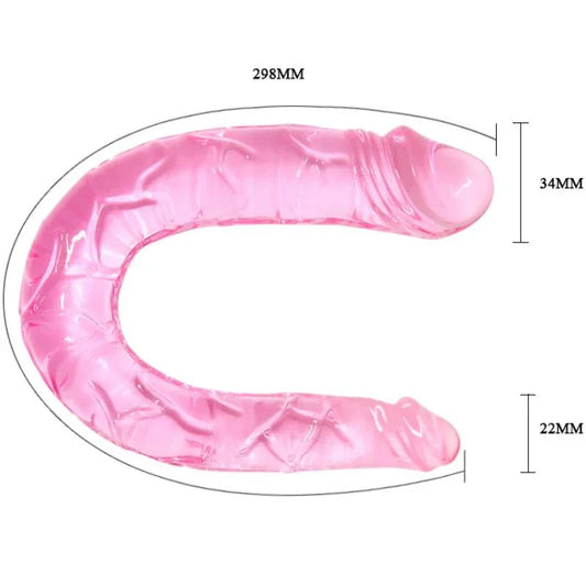 BAILE - DOUBLE DONG DILDO DOBLE ROSA - Nuvica