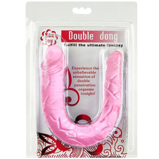 BAILE - DOUBLE DONG DILDO DOBLE ROSA - Nuvica