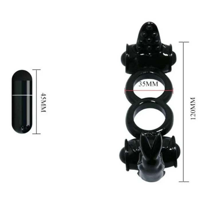 BAILE - SWEET RING ANILLO DOBLE CON RABBIT DOBLE - Nuvica