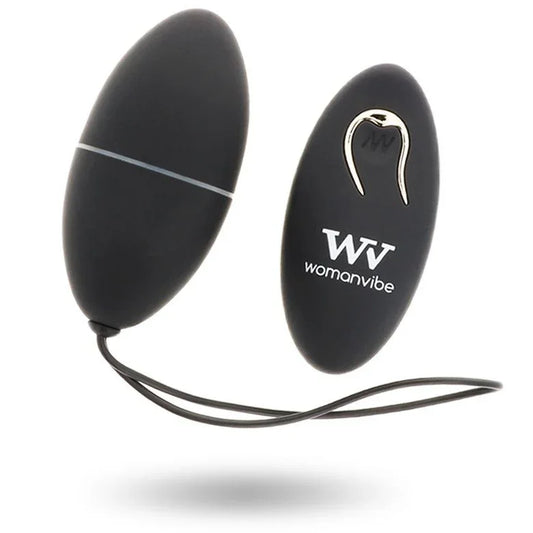 WOMANVIBE - ALSAN HUEVO CONTROL REMOTO NEGRO SILICONA NEGRO - Nuvica