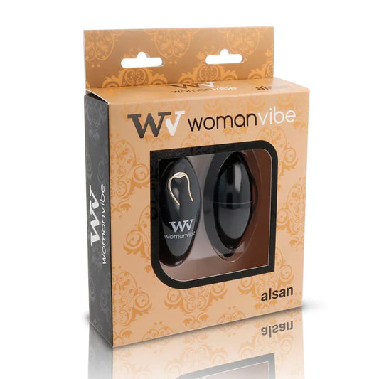 WOMANVIBE - ALSAN HUEVO CONTROL REMOTO NEGRO SILICONA NEGRO - Nuvica