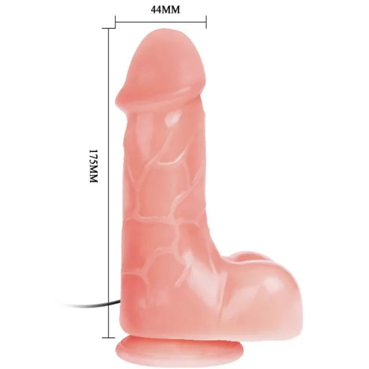 BAILE - VIBRADOR REALÍSTICO BÁRBARA NATURAL 22 CM - Nuvica
