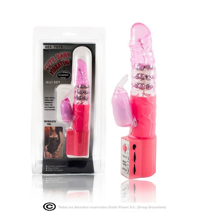 BAILE - ROTADOR RABBIT ROSA SUPERESTIMULADOR - Nuvica