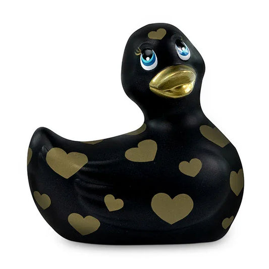 BIG TEASE TOYS - I RUB MY DUCKIE 2.0 | PATO VIBRADOR ROMANCE (BLACK & GOLD) - Nuvica
